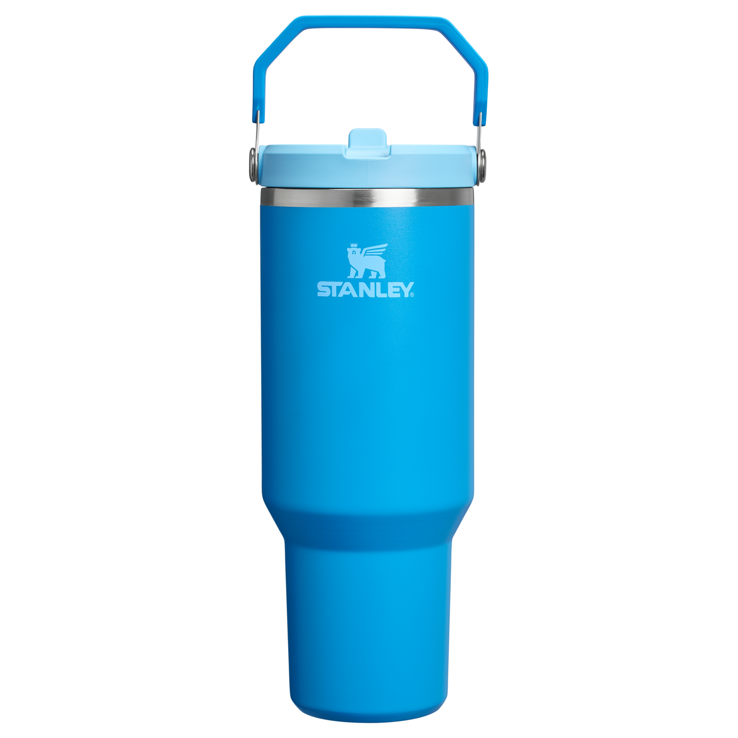 Stanley 40 OZ Ice Flow Flip Straw Insulated Tumbler In Azure Blue
