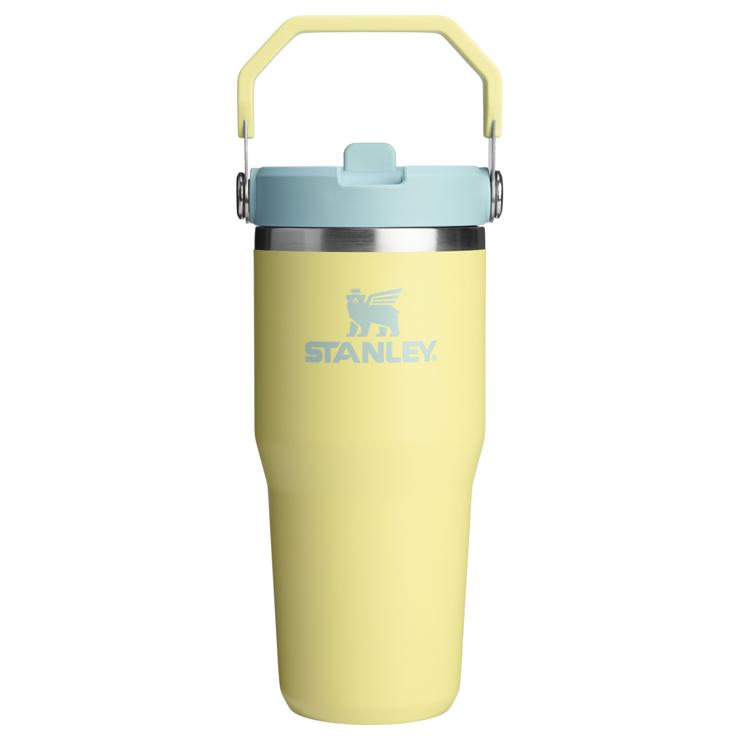 Stanley 14 OZ Ice Flow Flip Straw Insulated Tumbler In Pomelo Yellow