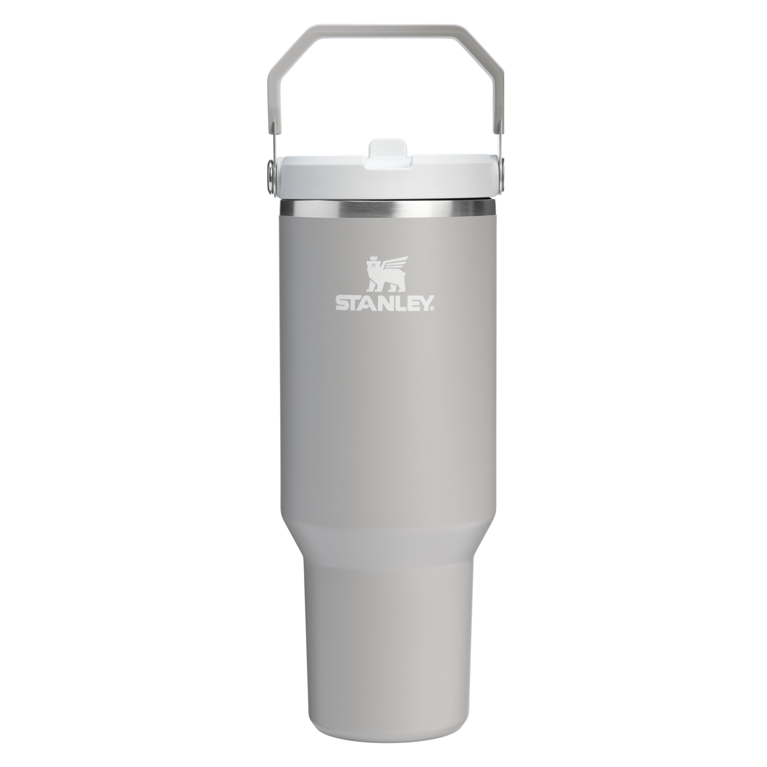 Stanley 40 OZ IceFlow Flip Straw Water Bottle In Ash Grey