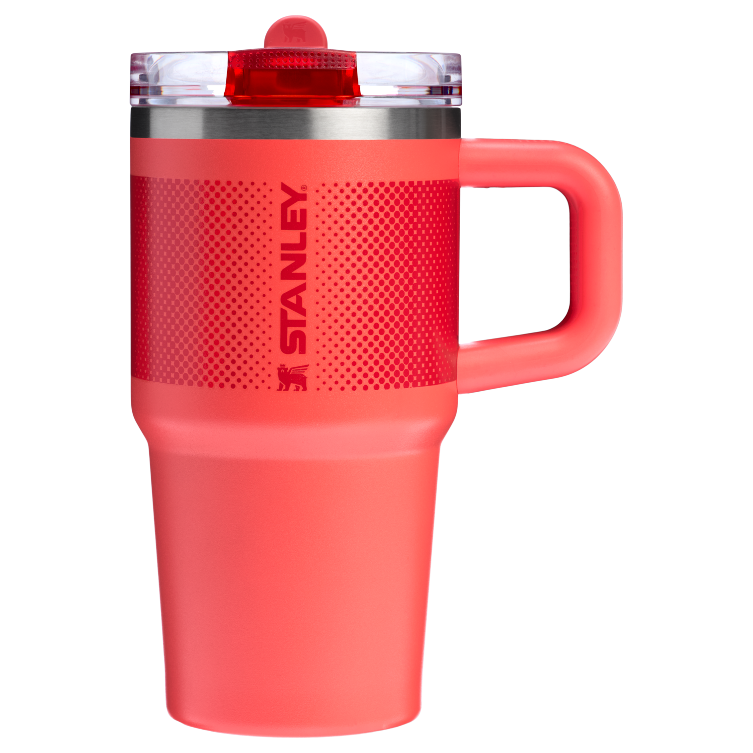 Stanley 20 OZ ProTour Flip Straw Tumbler Cup In Hot Coral Red